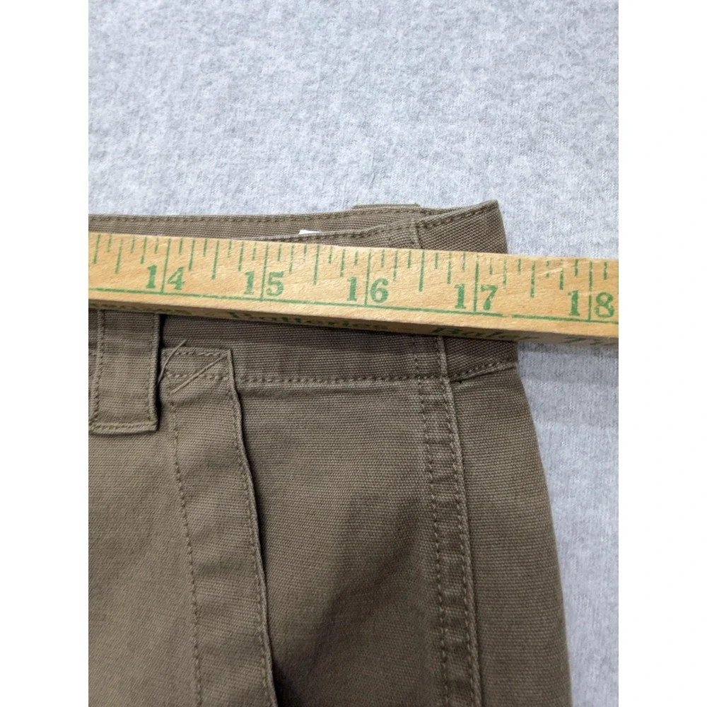 Vince Carpenter Pants Womens 10‎ Green Cropped Straight Leg Stretch Twill Casual
